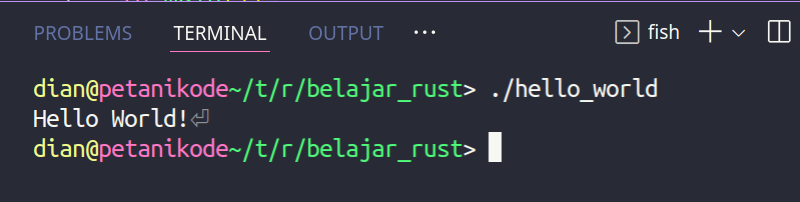 rust hello world