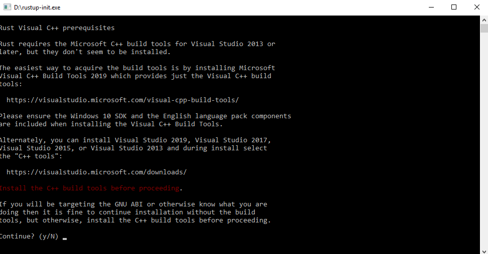 rust install windows