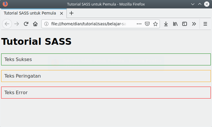 Extend pada SASS
