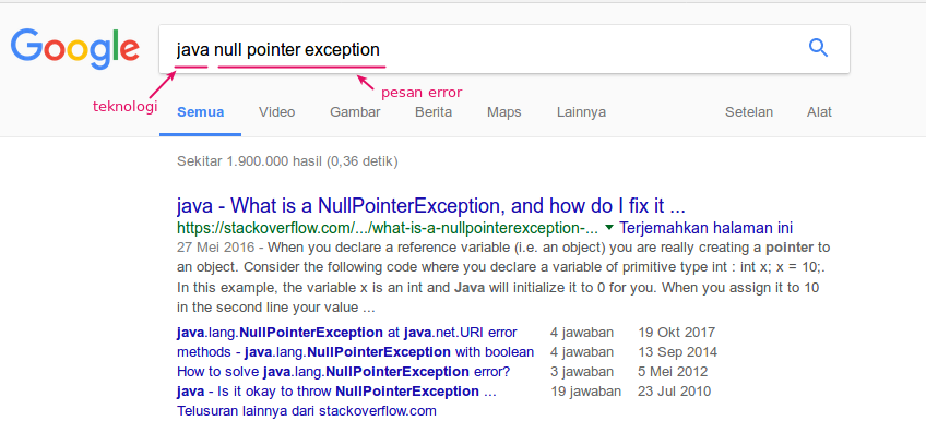 Kata kunci pencarian Google