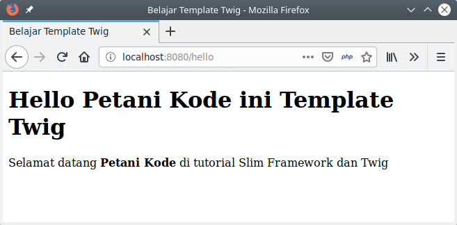 Mengirim data ke template twig