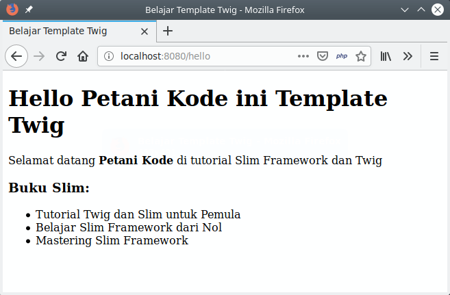 Looping dan percabangan pada template twig