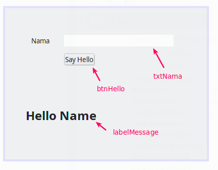 Variable name untuk Code