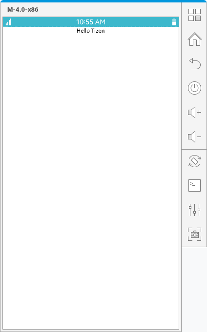 Aplikasi Tizen di Emulator