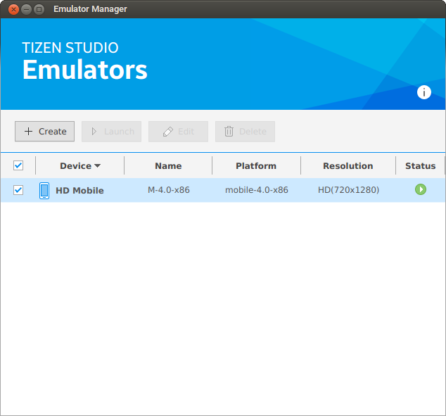 Emulator Tizen