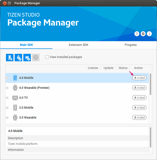 Instalasi Emulator dan SDK Tizen Studio di Linux