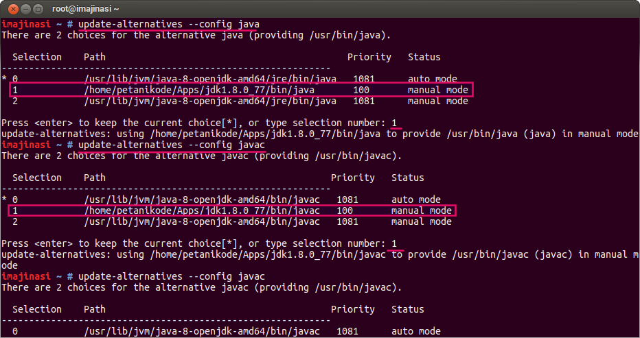 Ubah OpenJDK ke Oracle JDK