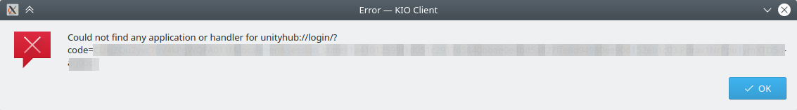 kio error unityhub