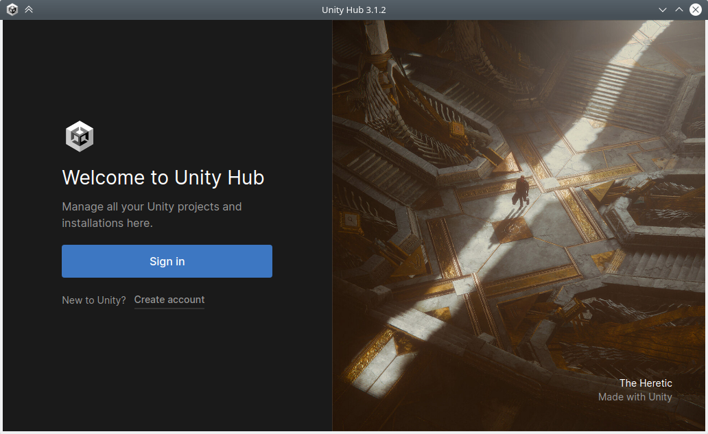 welcome unity hub