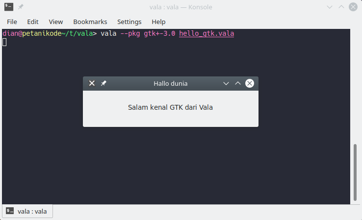 Program Gui dengan Vala GTK