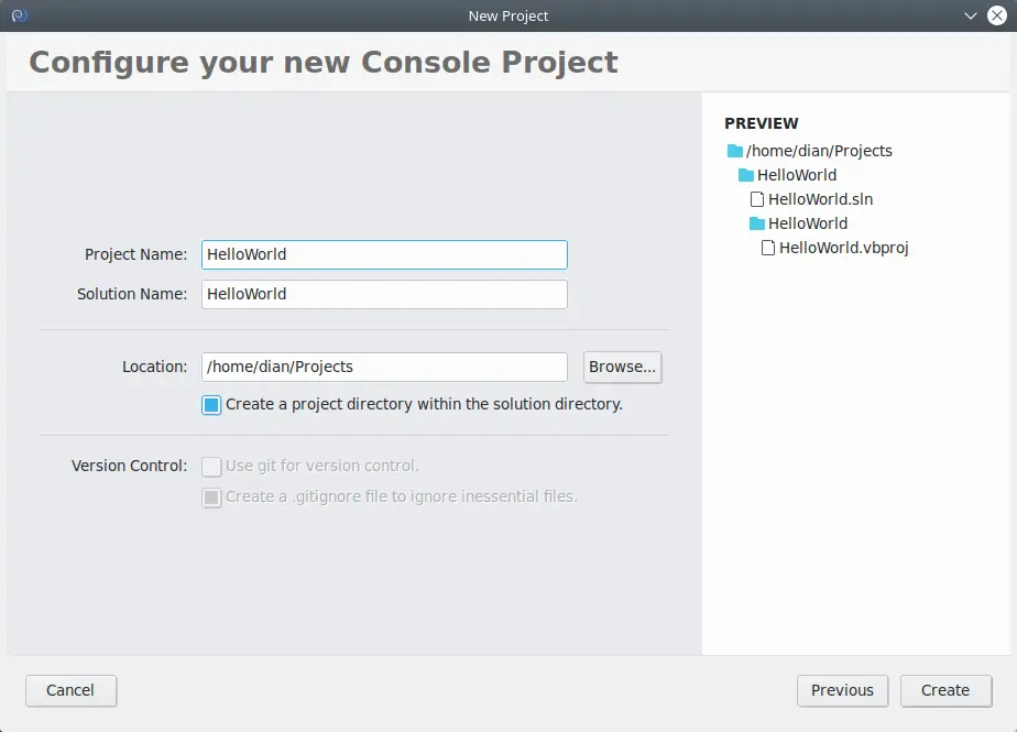 Membuat Project VB di Monodevlop