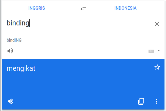 Arti Binding Google Translate
