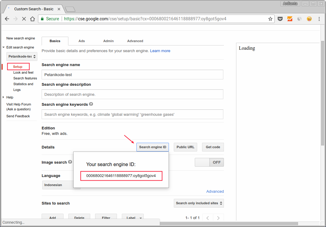 ID Custom Search Engine