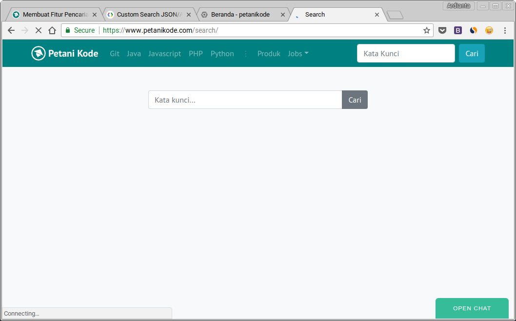 Form pencarian dengan Vuejs